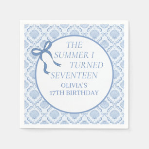 Serviette En Papier L'été où j'ai eu dix-sept ans 17e anniversaire