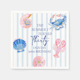 Serviette En Papier L'été où j'ai eu trente ans Anniversaire 30 ans au
