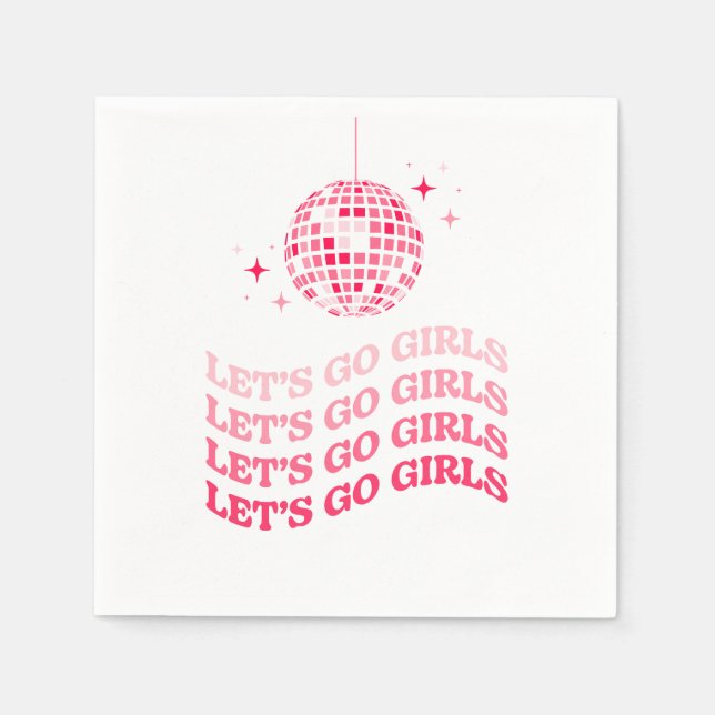 Serviette En Papier Let's Go Girls - Bachelorette Party - Napkins (Devant)