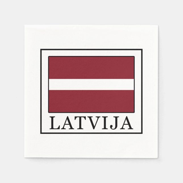 Serviette En Papier Lettonie (Devant)