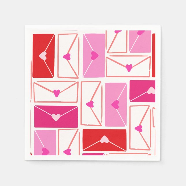 Serviette En Papier lettre d'amour (Devant)