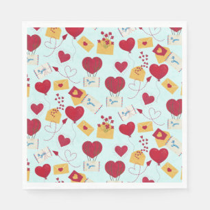 Serviette En Papier LETTRE D'AMOUR D'AVION D'AVION D'AVION DE CORTE Gr