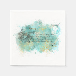 Serviette En Papier Lettre d'amour vintage serviettes