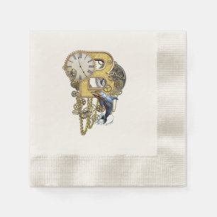 Serviette En Papier Lettre d'anniversaire Steampunk B