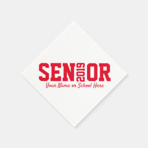 Serviette En Papier Lettre de bloc Classe de diplôme supérieur de 2019