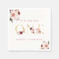 LETTRE D'OR Floral Élégante Fille Premier Annivers