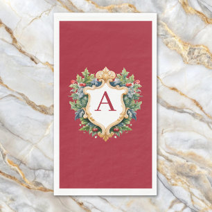 Serviette En Papier Lettre élégante monographie de Noël