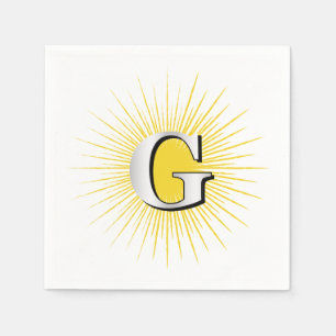 Serviette En Papier Lettre G - symbole maçonnique