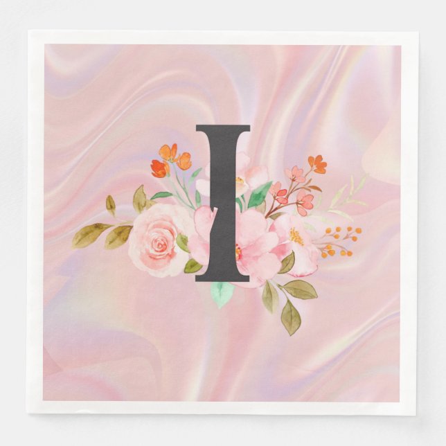 Serviette En Papier Lettre I (Devant)