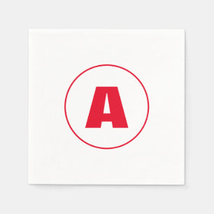 SERVIETTE EN PAPIER LETTRE INITIALE MODERNE MODÈLE CHIC CHAUD