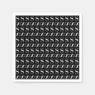 SERVIETTE EN PAPIER LETTRE INITIALE MONÂTRE S