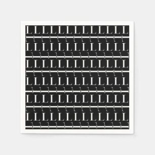 Serviette En Papier Lettre initiale monogramme L