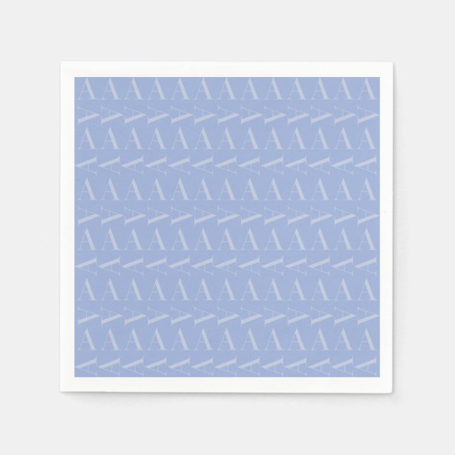 Serviette En Papier LETTRE INITIALE MONOGRAPHIQUE A Bleu (Devant)