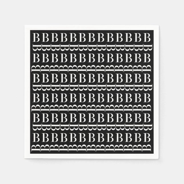 SERVIETTE EN PAPIER LETTRE INITIALE MONOGRAPHIQUE B (Devant)