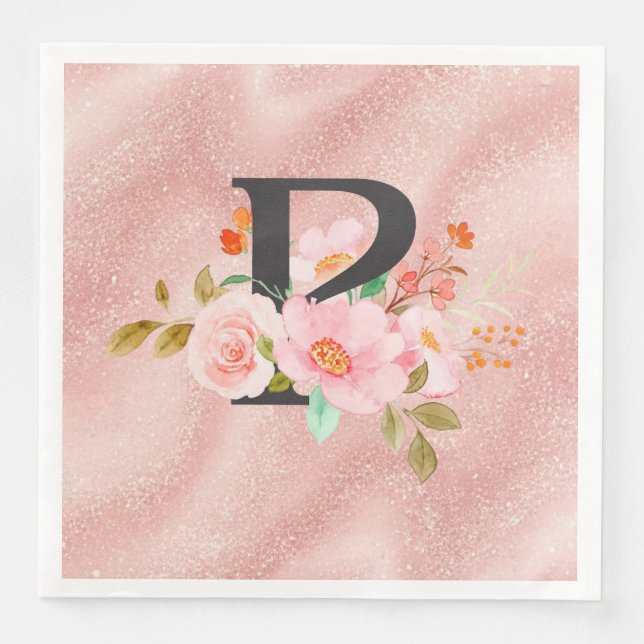 Serviette En Papier Lettre P (Devant)