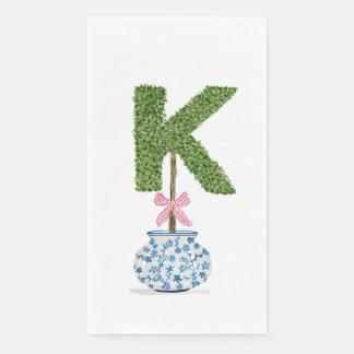 Serviette En Papier Lettre personnalisée K Topiaire Prépa Broderie