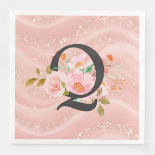 Serviette En Papier Lettre Q