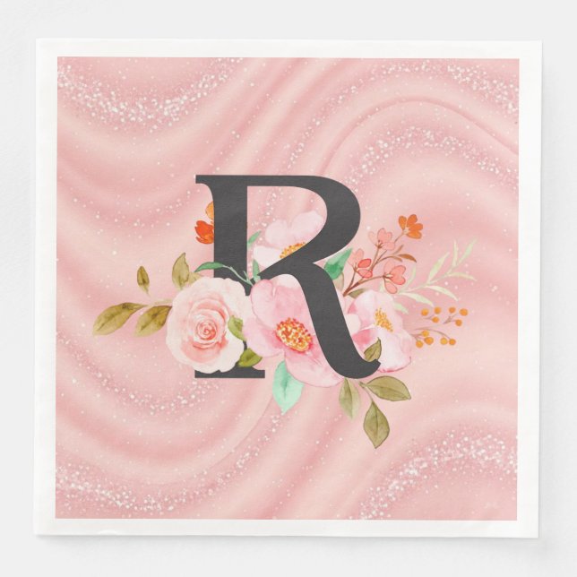 Serviette En Papier Lettre R (Devant)