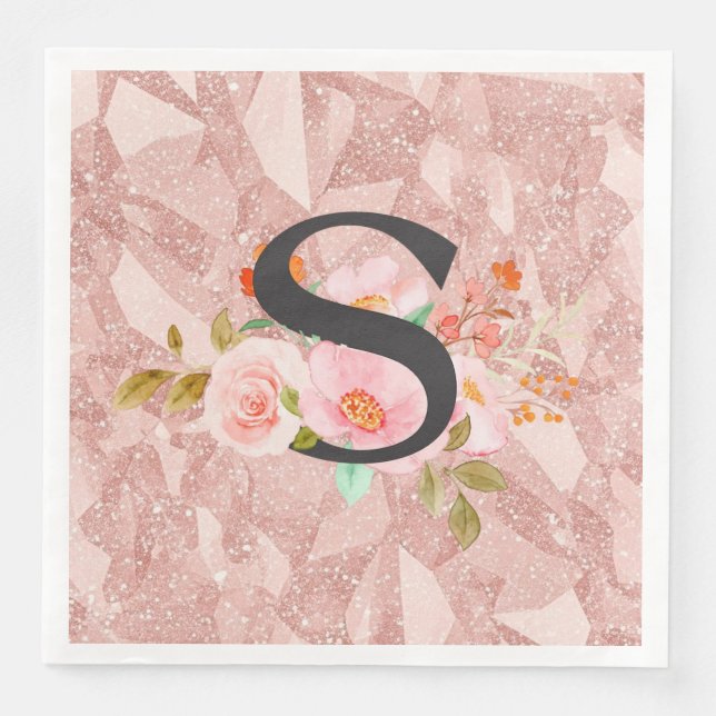 Serviette En Papier Lettre S (Devant)