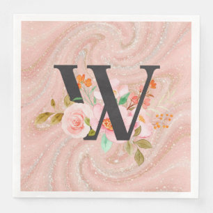 Serviette En Papier Lettre W