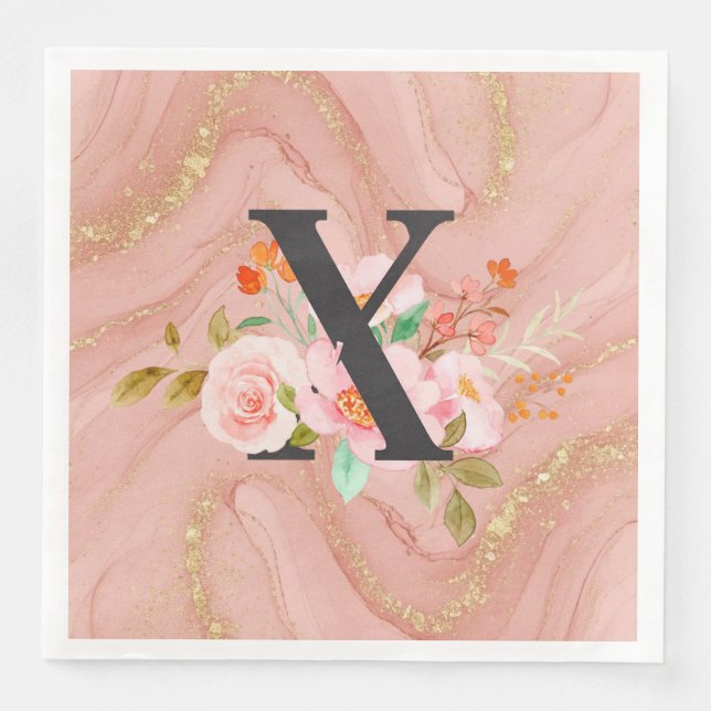 Serviette En Papier Lettre X (Devant)