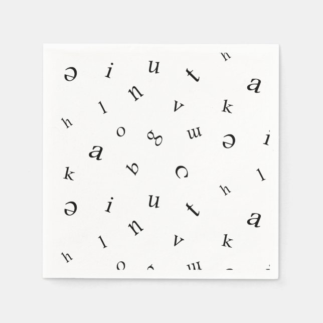 Serviette En Papier Lettres. (Devant)