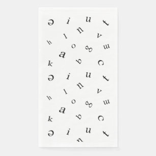 Serviette En Papier Lettres