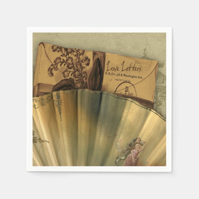 Serviette En Papier Lettres d'amour (Devant)