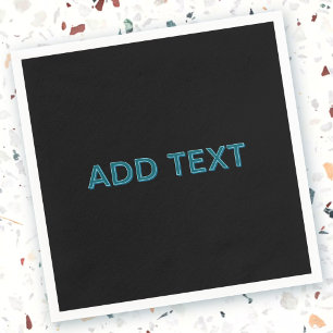 Serviette En Papier Lettres éditées modifiables avec ombre portée