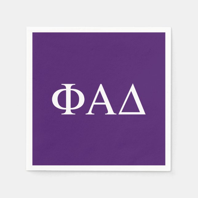 Serviette En Papier Lettres grecques Phi Alpha Delta (Devant)