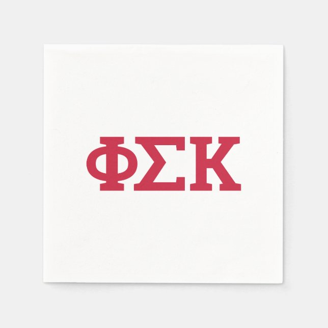 Serviette En Papier Lettres Phi Sigma Kappa (Devant)