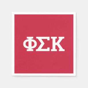 Serviette En Papier Lettres Phi Sigma Kappa