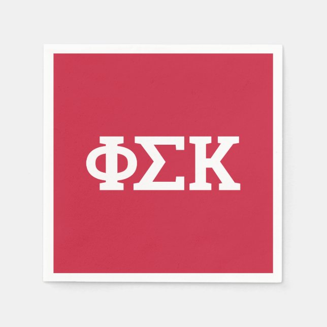 Serviette En Papier Lettres Phi Sigma Kappa (Devant)