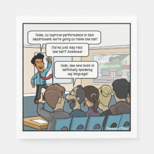 Serviette En Papier Lever les serviettes du Bar Funny Party