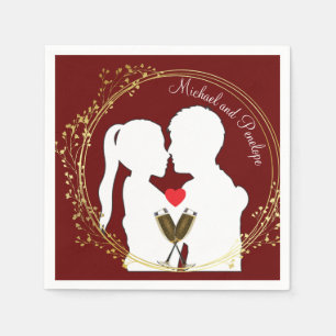 Serviette En Papier Levez un toast à l'élégance du couple heureux