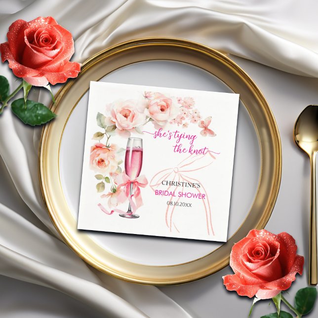 Serviette En Papier Levez votre verre Elle se marie Shower de Mariée (Créateur téléchargé)