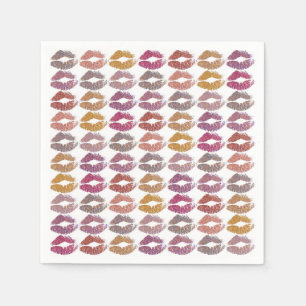 Serviette En Papier Lèvres colorées élégantes #28