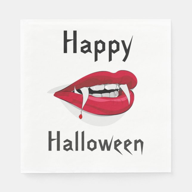 Serviette En Papier Lèvres de Napkin/Vampire standard blanc (Devant)