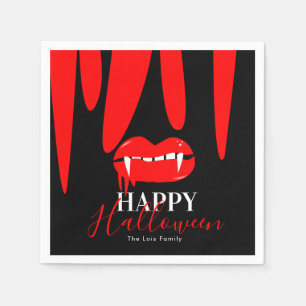Serviette En Papier Lèvres de sang de vampire Halloween Fête d'anniver