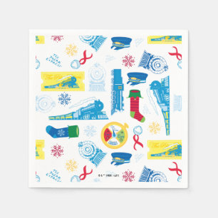 Serviette En Papier L'Express polaire   Motif d'icône de Noël