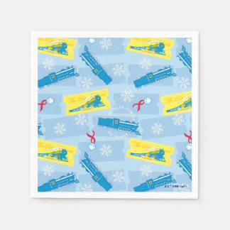 Serviette En Papier L'Express polaire | Retro Train & Ticket Motif