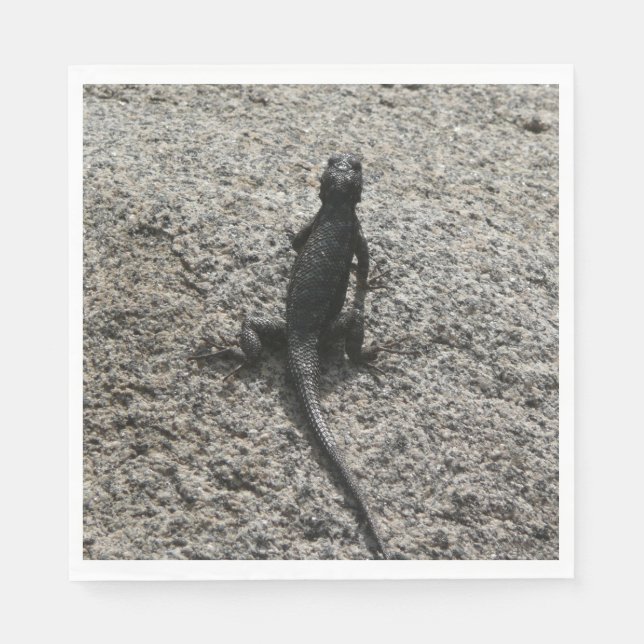 Serviette En Papier Lézard noir (Devant)