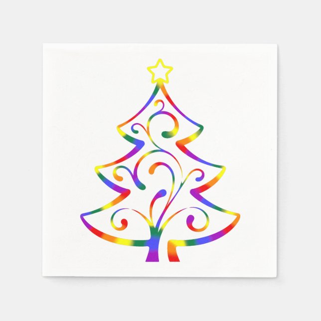 Serviette En Papier LGBT+ Fierté Papier de Noël (Devant)