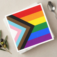 LGBTQ & Fierté - Drapeau de Progrès Arc-en-ciel