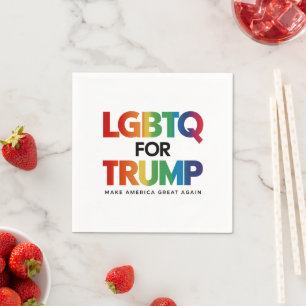 SERVIETTE EN PAPIER LGBTQ POUR TRUMP GAY LESBIENNE POUR TRUMP 2024