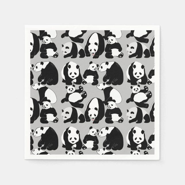 Serviette En Papier LGrey BG motif Panda (Devant)