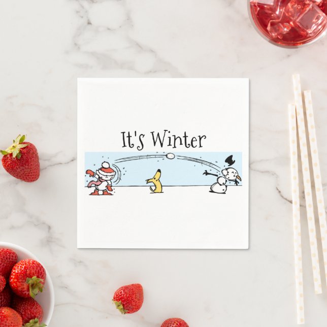 Serviette En Papier L'hiver (En situation)
