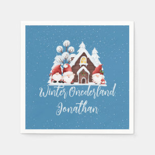 Serviette En Papier L'hiver Onederland Premier Anniversaire Bons gnome