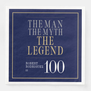 Serviette En Papier L'Homme Le Mythe La Légende 100e anniversaire