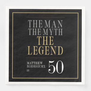 Serviette En Papier L'Homme Le Mythe La Légende 50e Anniversaire